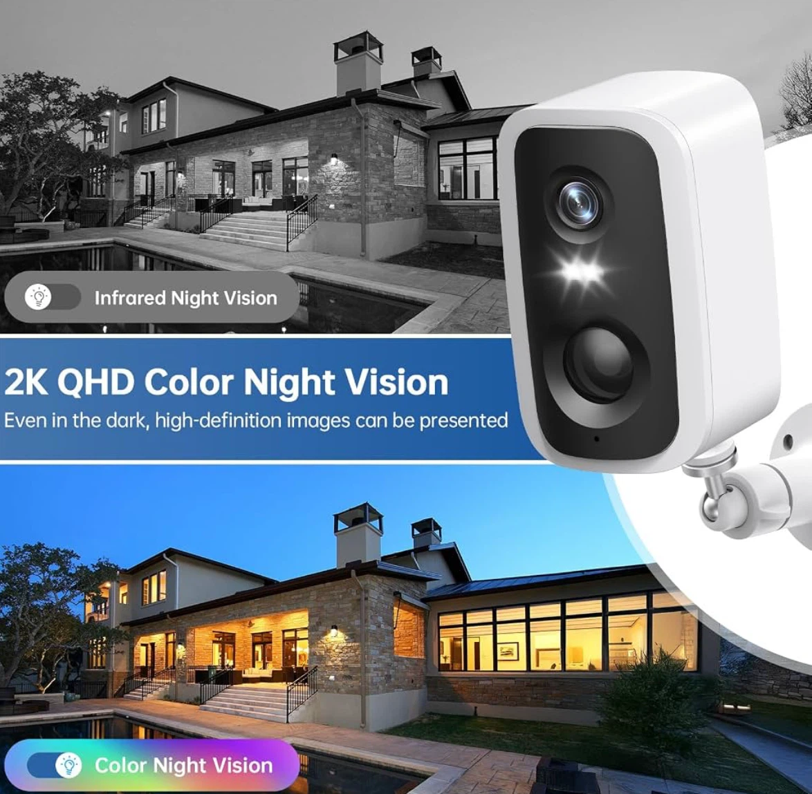 2K QHD Wireless Security Camera System with 7" Monitor - photo 3