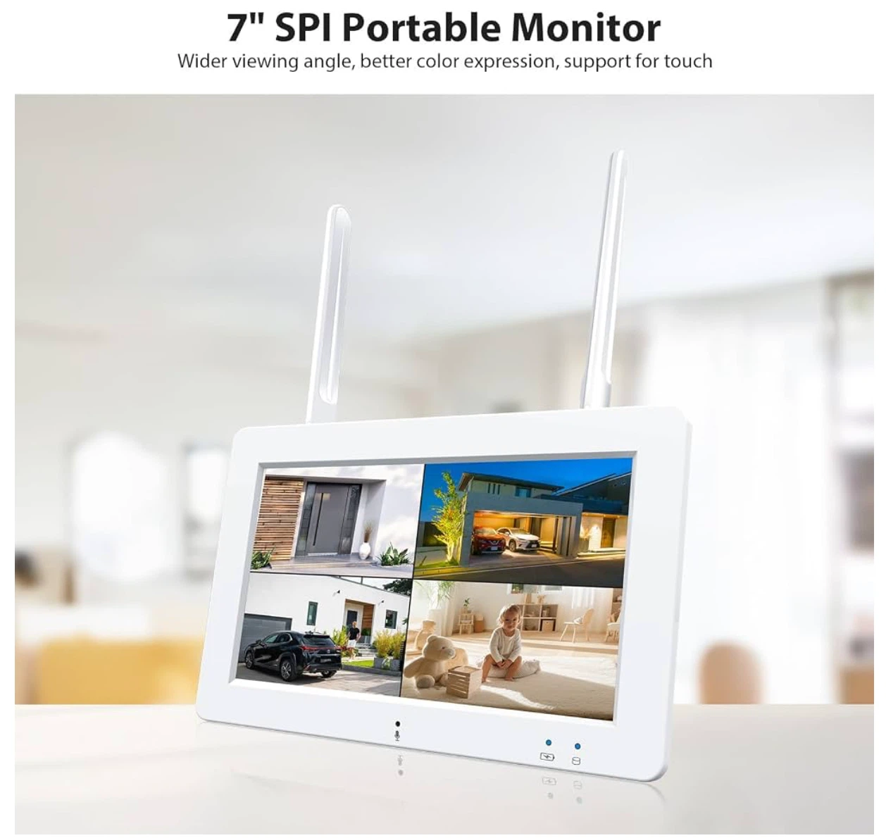 2K QHD Wireless Security Camera System with 7" Monitor - photo 5
