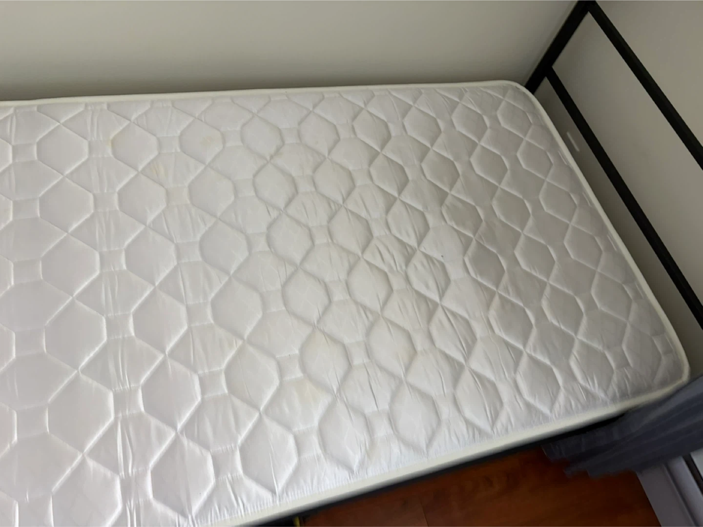 Black Metal Canopy Bed Frame with Mattress - photo 3