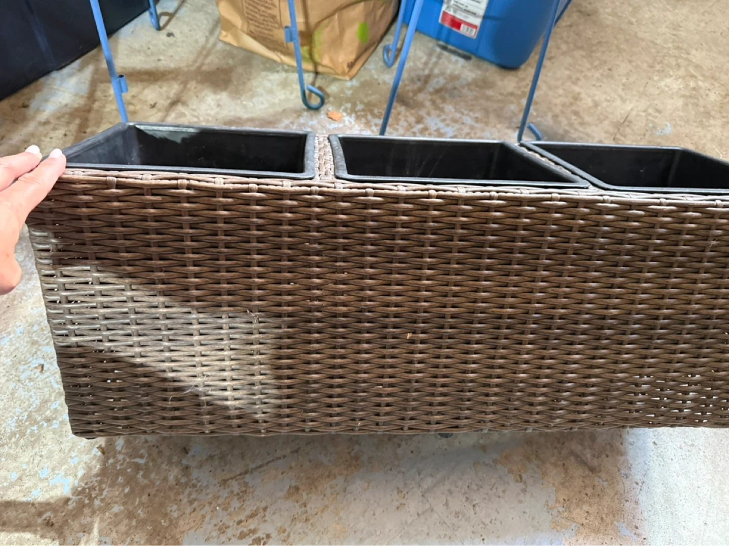 Woven 3-Section Planter Box