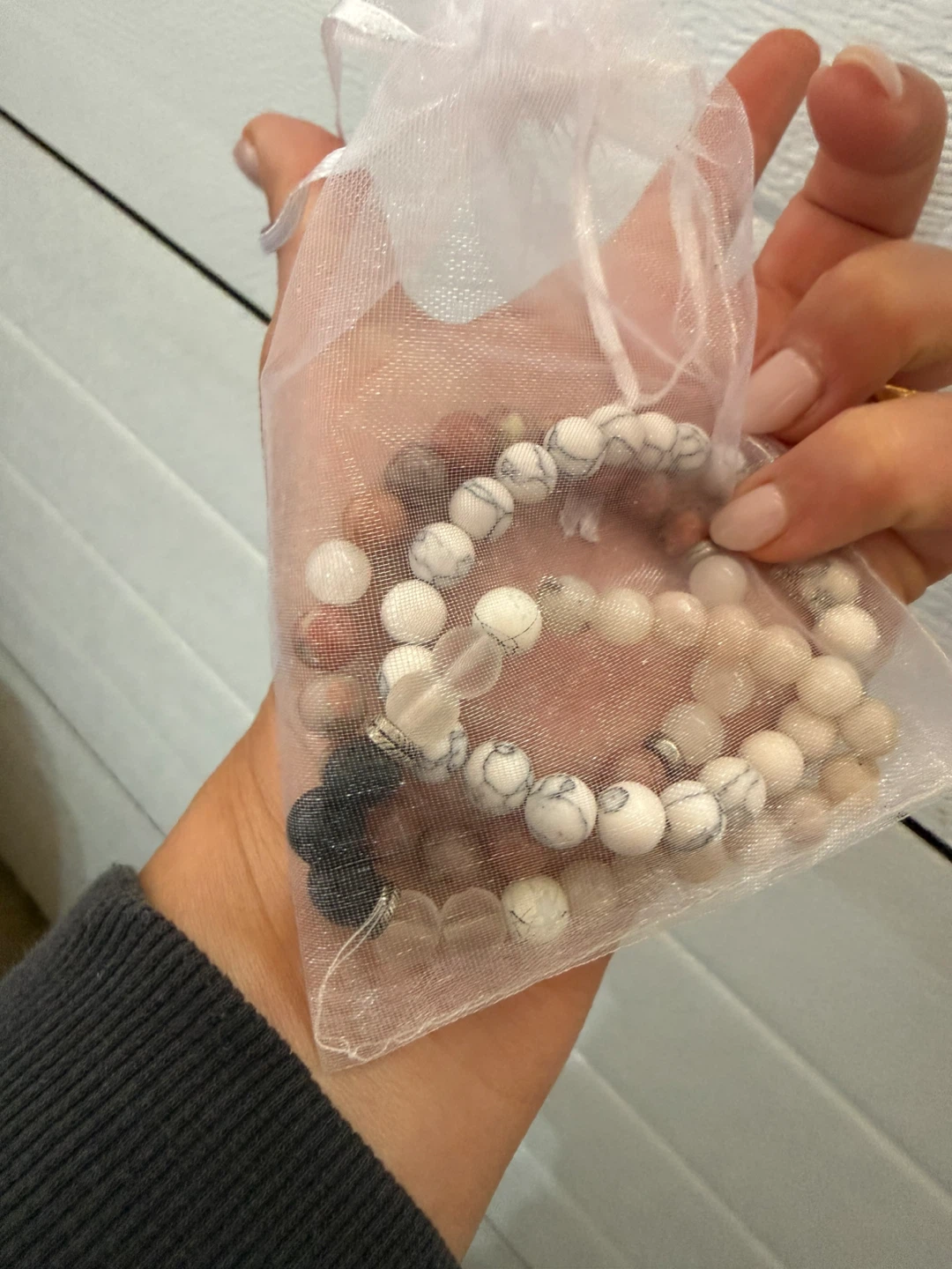 Set of 3 Beaded Bracelets in Organza Pouch