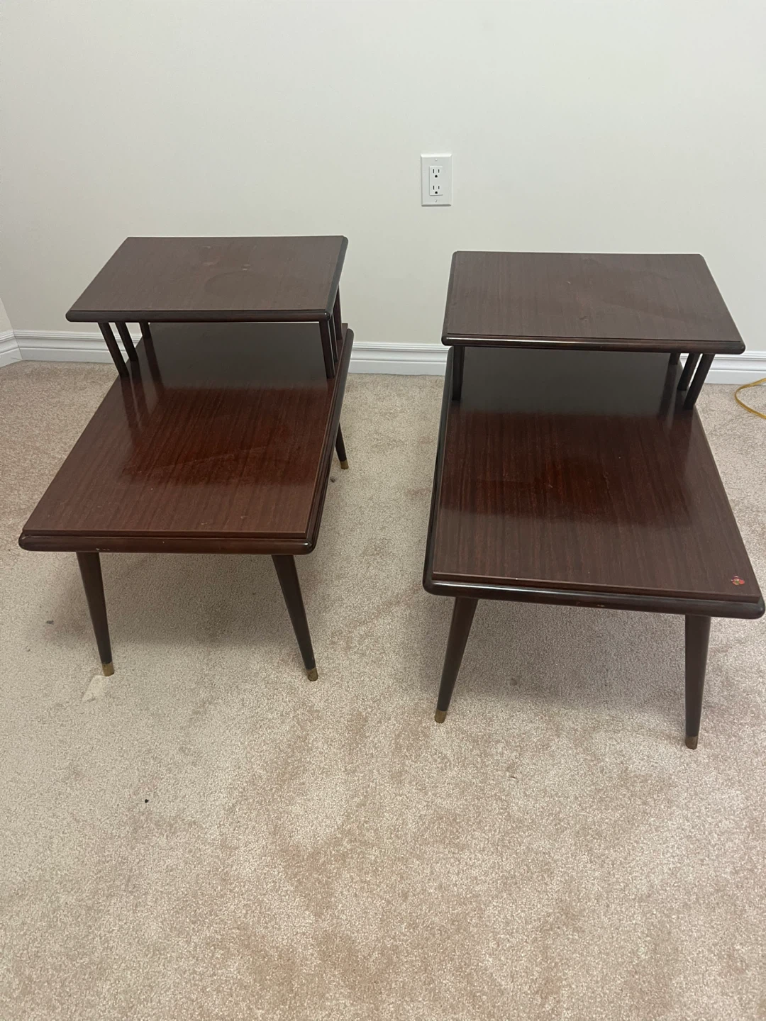 Vintage Two-Tiered End Tables (Pair) - photo 2