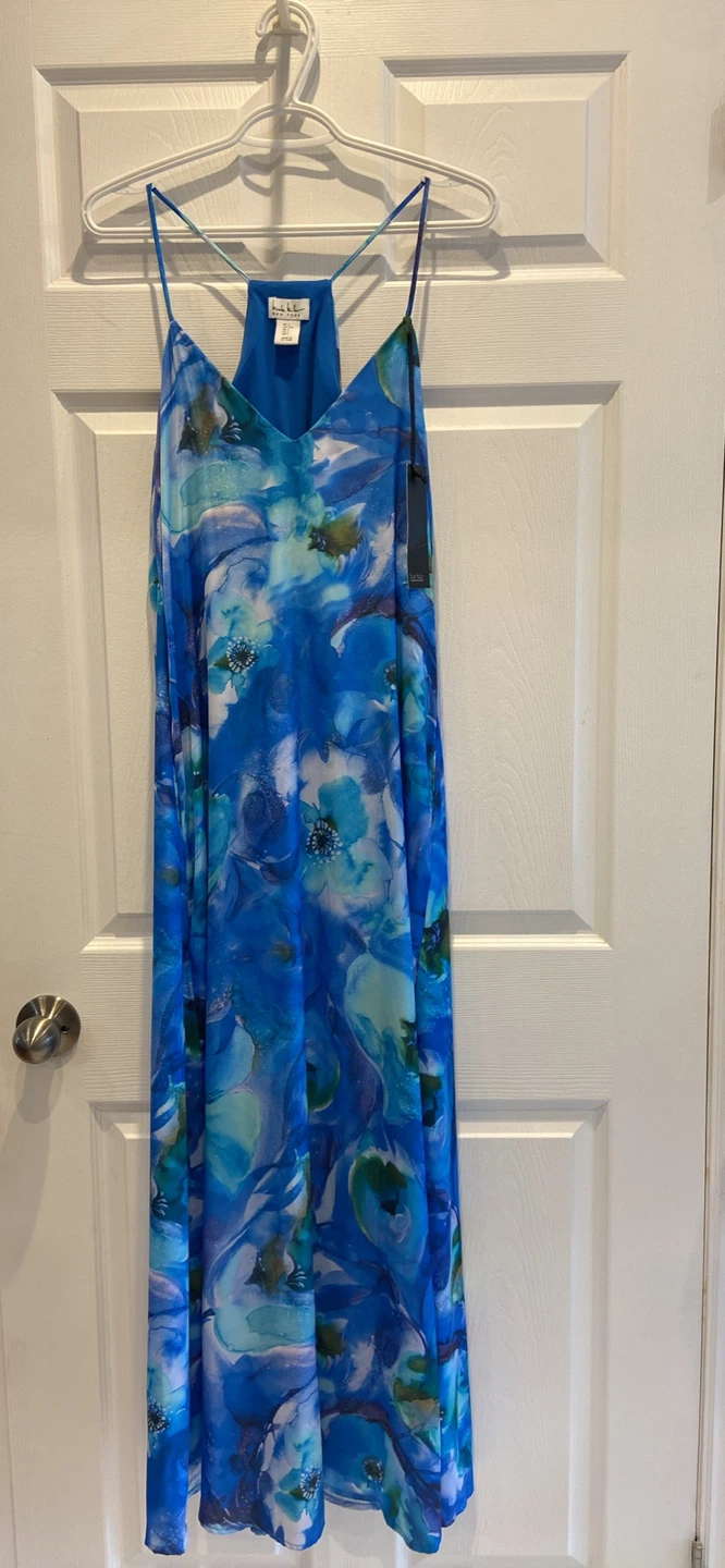 New Nicole Miller Sz L Floral Dress with Pockets
