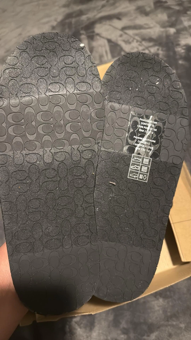 Coach Black Monogram Slippers - photo 2