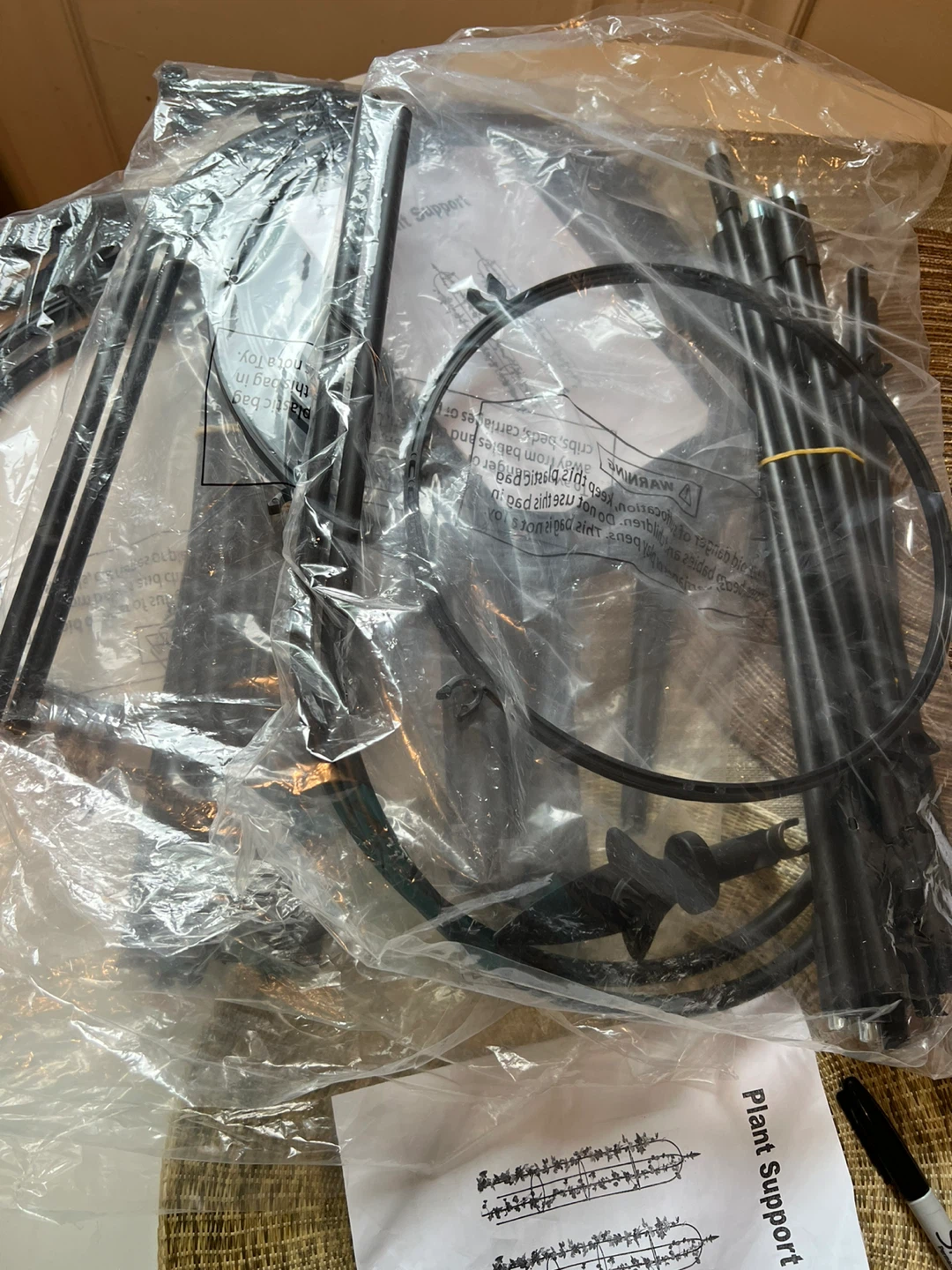 (New)Black Metal Plant Support Trellis Tower - photo 2