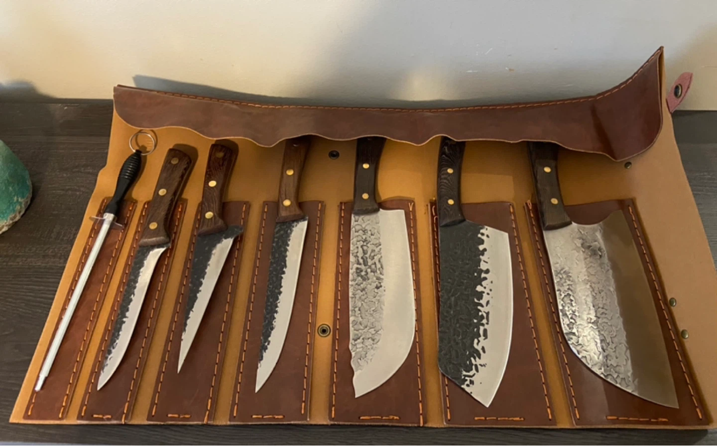 New Chef Butcher Knife Kitchen Knife Set Hand Forged - photo 4