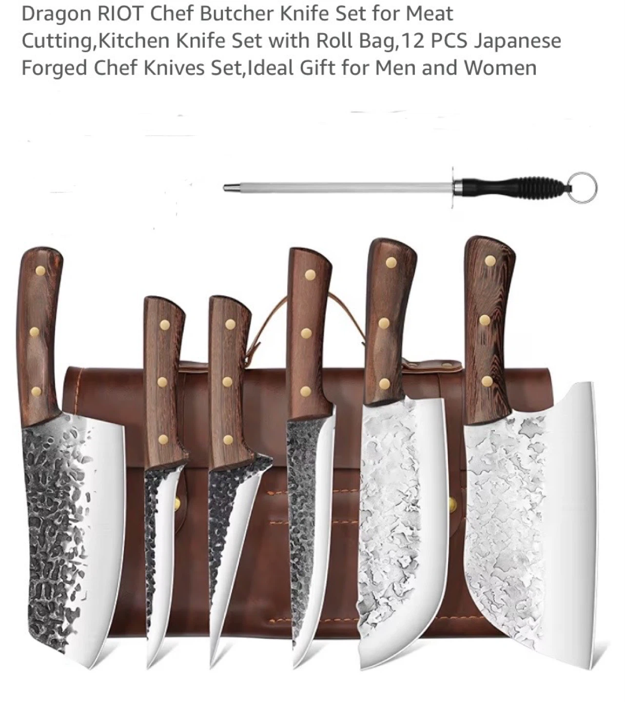 New Chef Butcher Knife Kitchen Knife Set Hand Forged