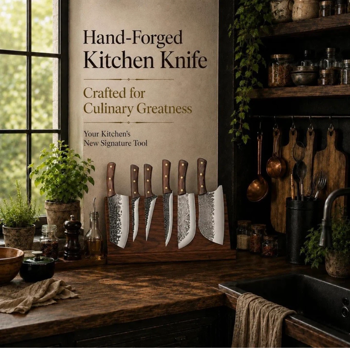 New Chef Butcher Knife Kitchen Knife Set Hand Forged - photo 2