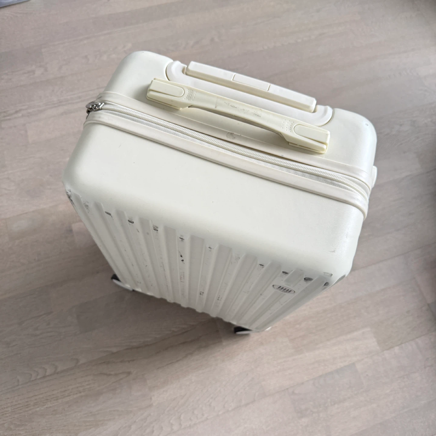 Cream color Carry-On Suitcase