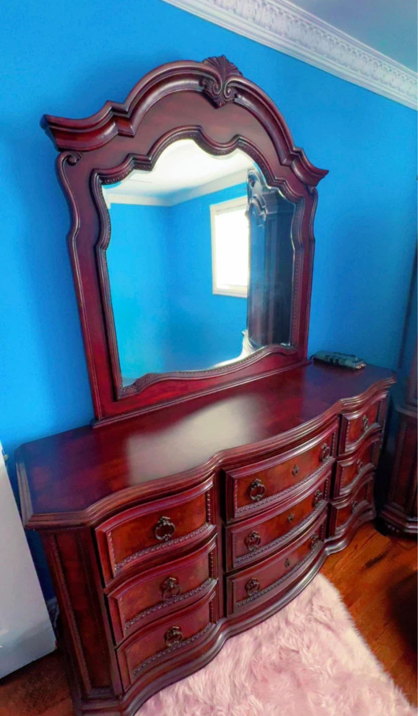Moving SALE Bedroom Furniture Set - Mahogany Finish