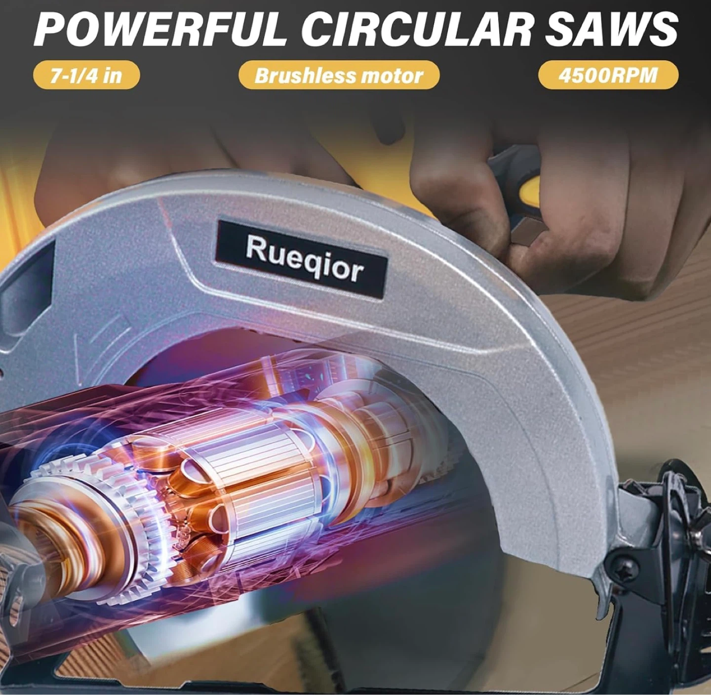 Rueqior Cordless Circular Saw 7-1/4 Inch - photo 2