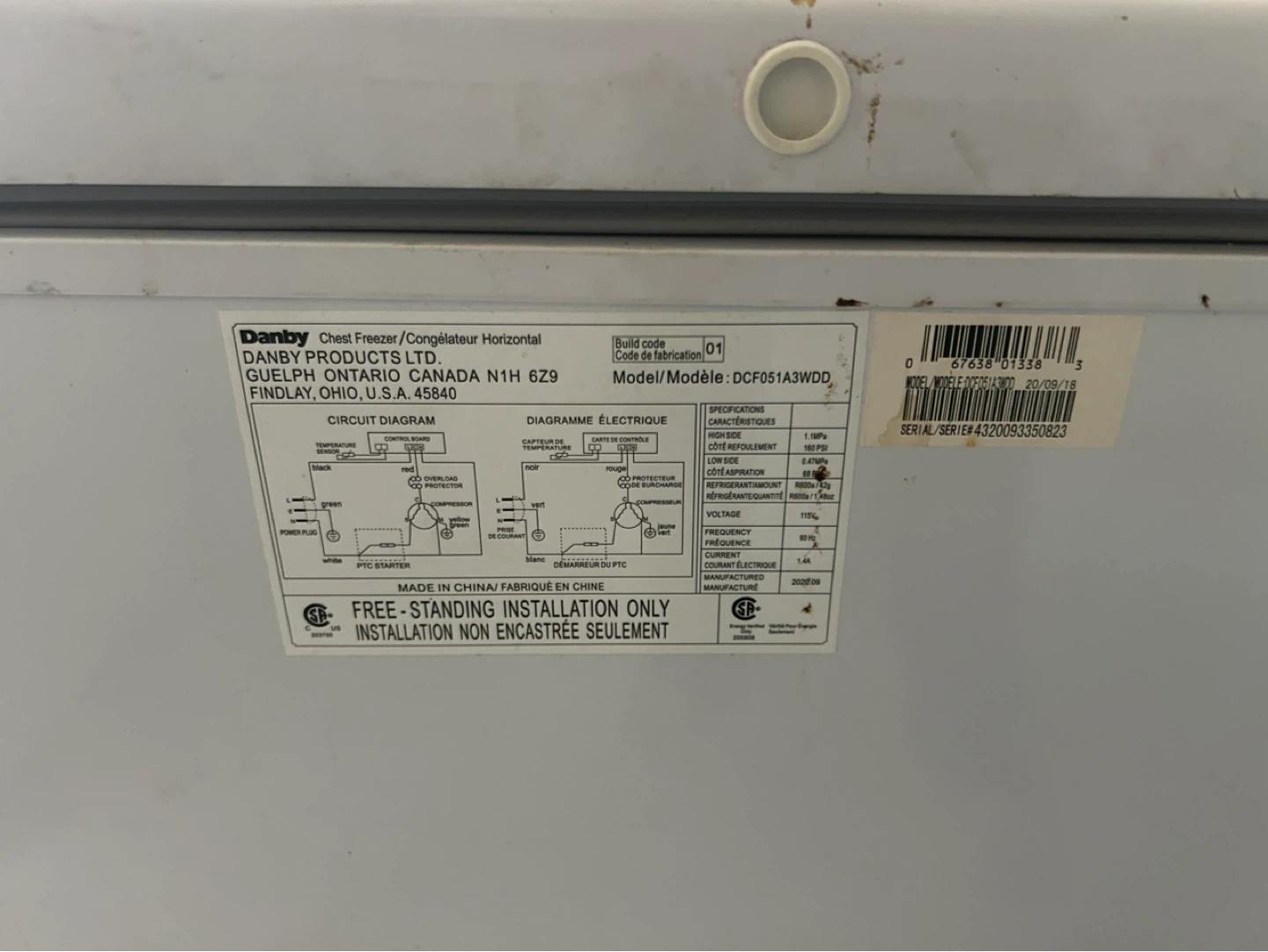 Danby Chest Freezer DCF051A3WDD - photo 3