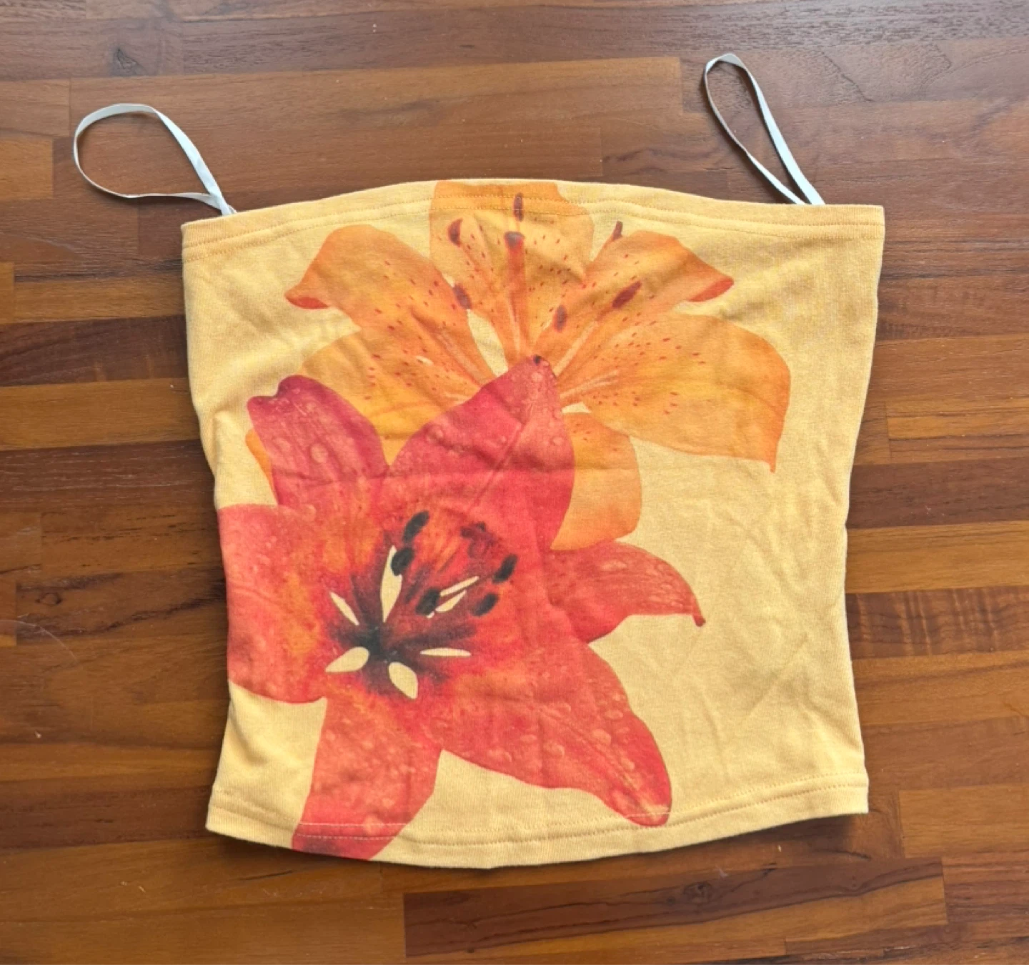 Yellow Floral Tube Top