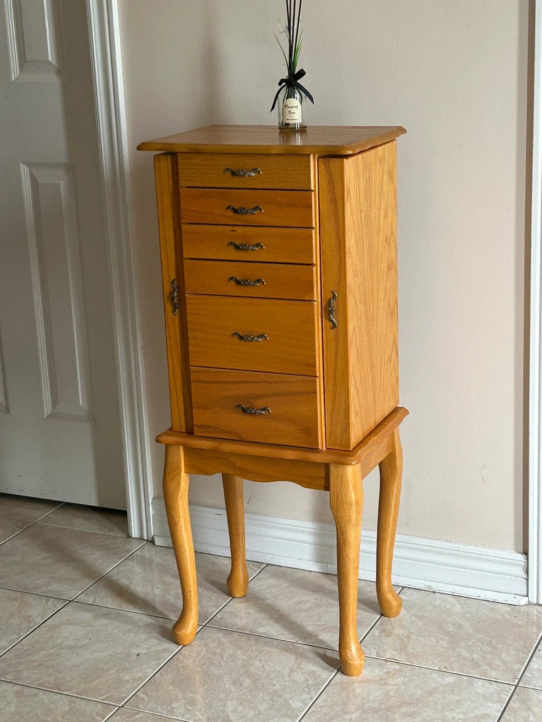 Wooden Jewellery Box with Mirror
