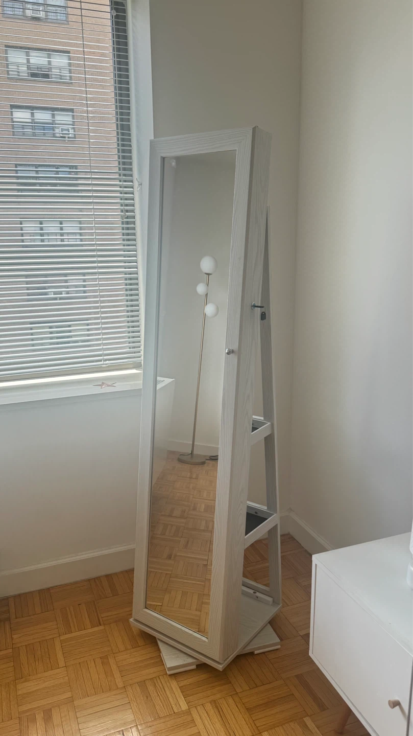 Standing Jewelry Cabinet with Mirror