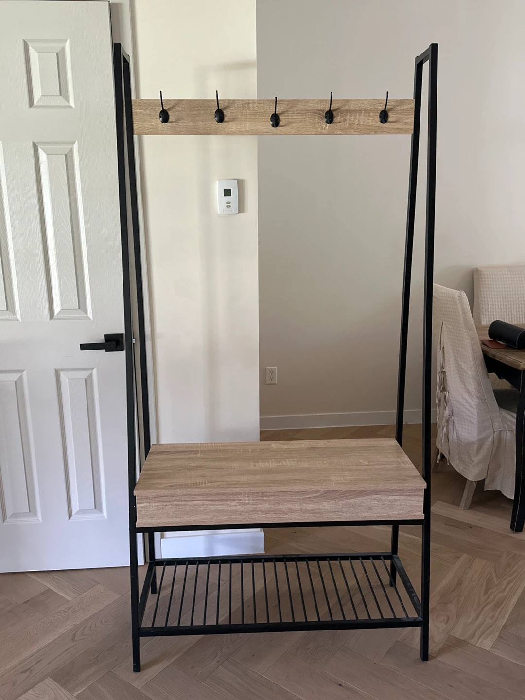 Hall Tree with Hooks and Storage Bench - photo 2