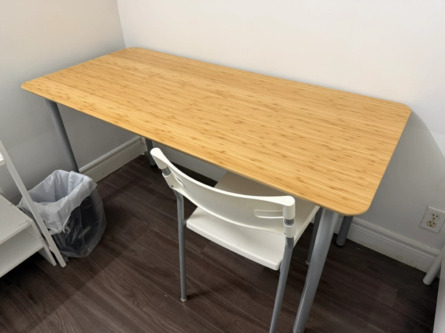 IKEA ANFALLARE / ADILS Desk - Bamboo/White 140x65 cm - photo 2