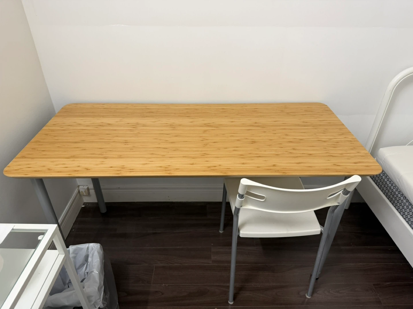 IKEA ANFALLARE / ADILS Desk - Bamboo/White 140x65 cm