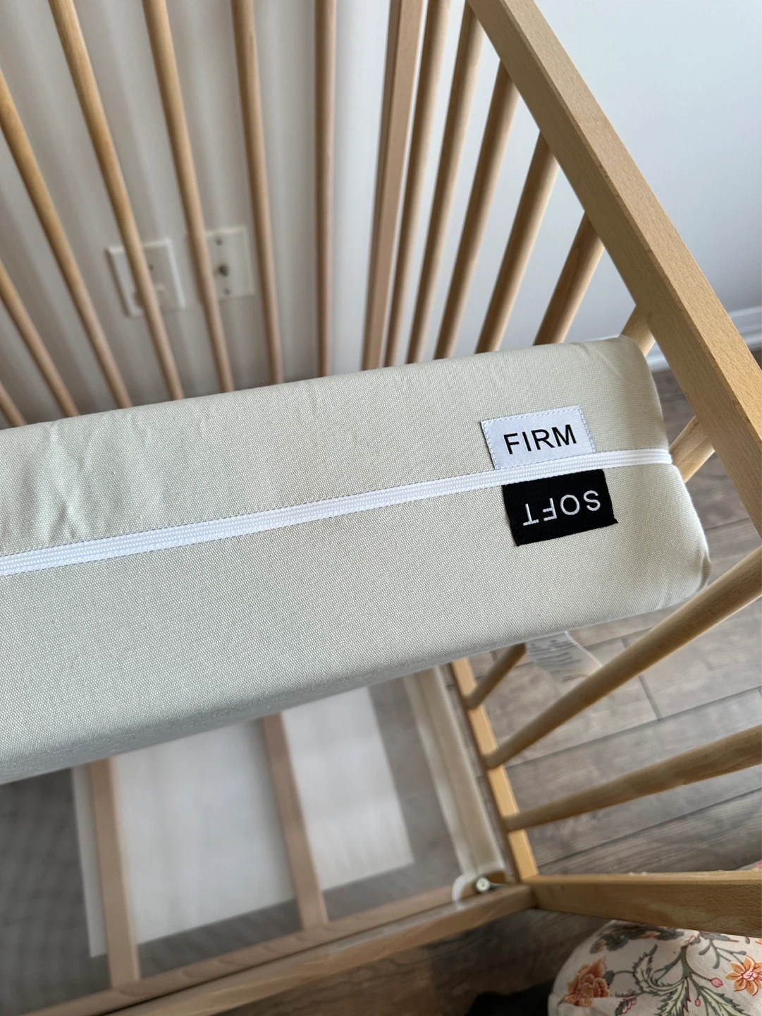 IKEA SNIGLAR Crib with mattress, Beech, 70x132 cm - photo 4