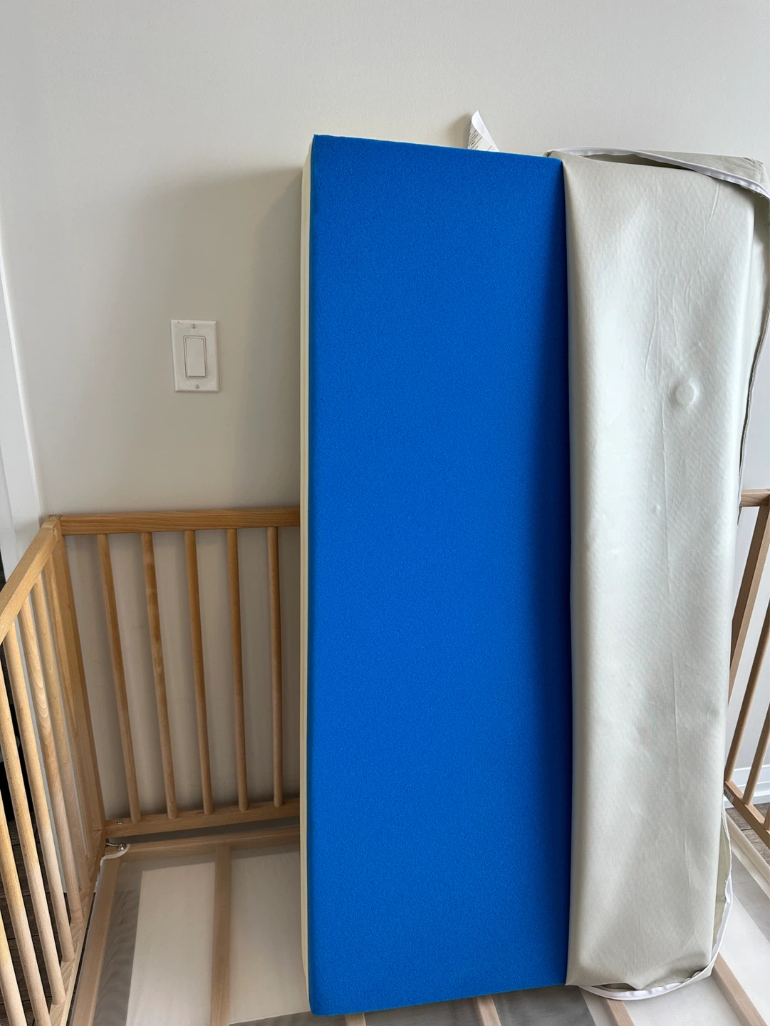 IKEA SNIGLAR Crib with mattress, Beech, 70x132 cm - photo 5