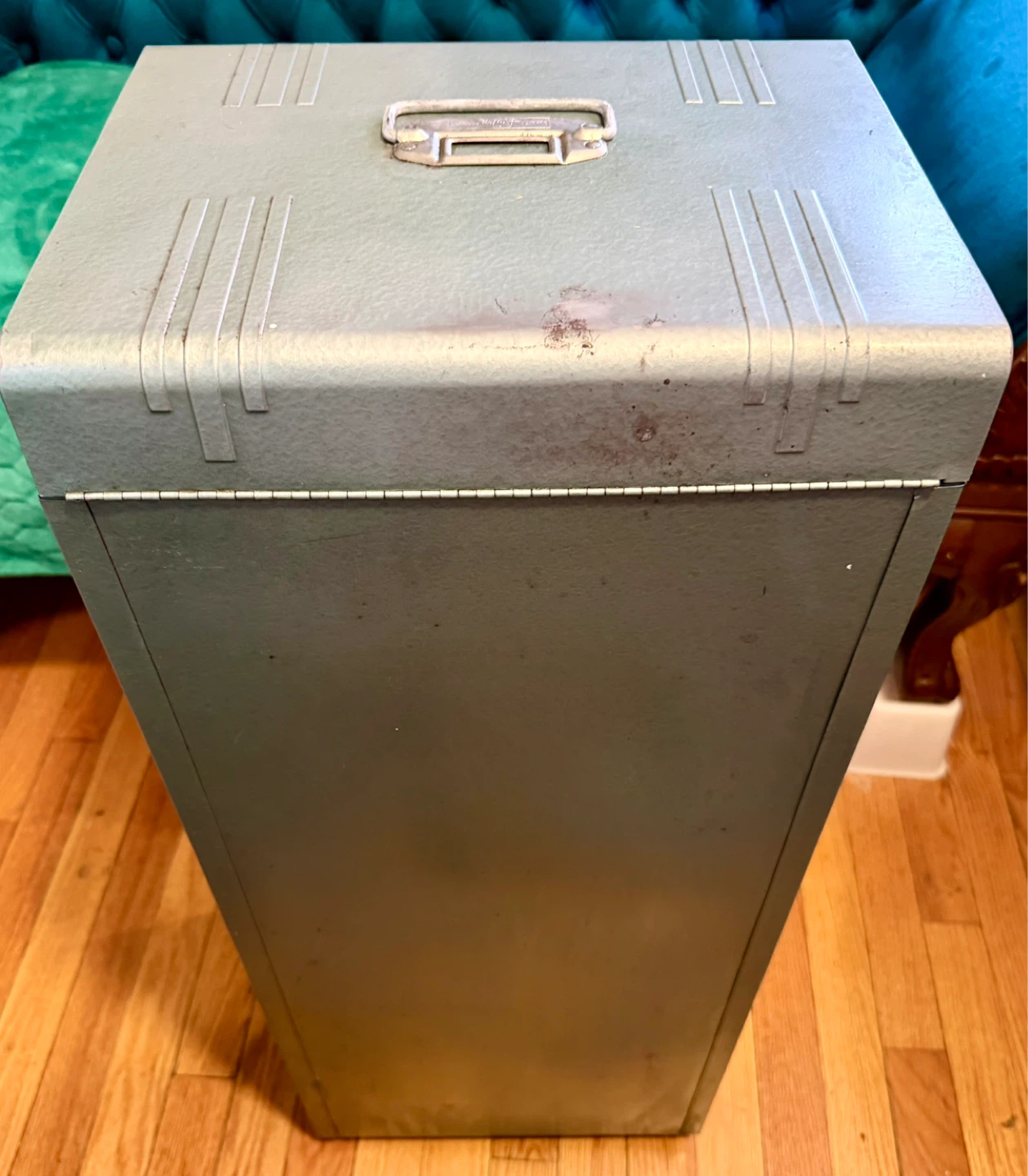 VINTAGE ACORN BRAND MID CENTURY INDUSTRIAL METAL FILE CABINET - photo 4