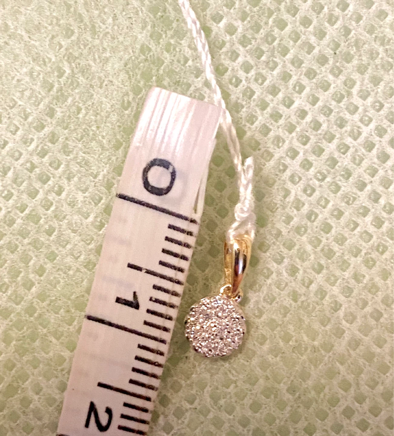 14K 585 Yellow Gold Diamond Pendant - photo 4