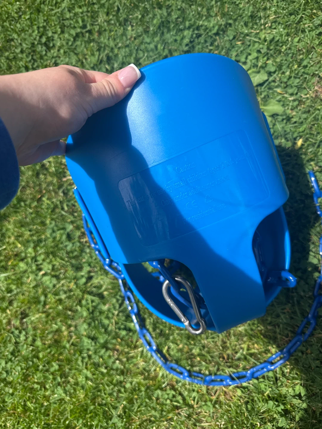 Blue Baby Swing Seat with Chains - photo 3
