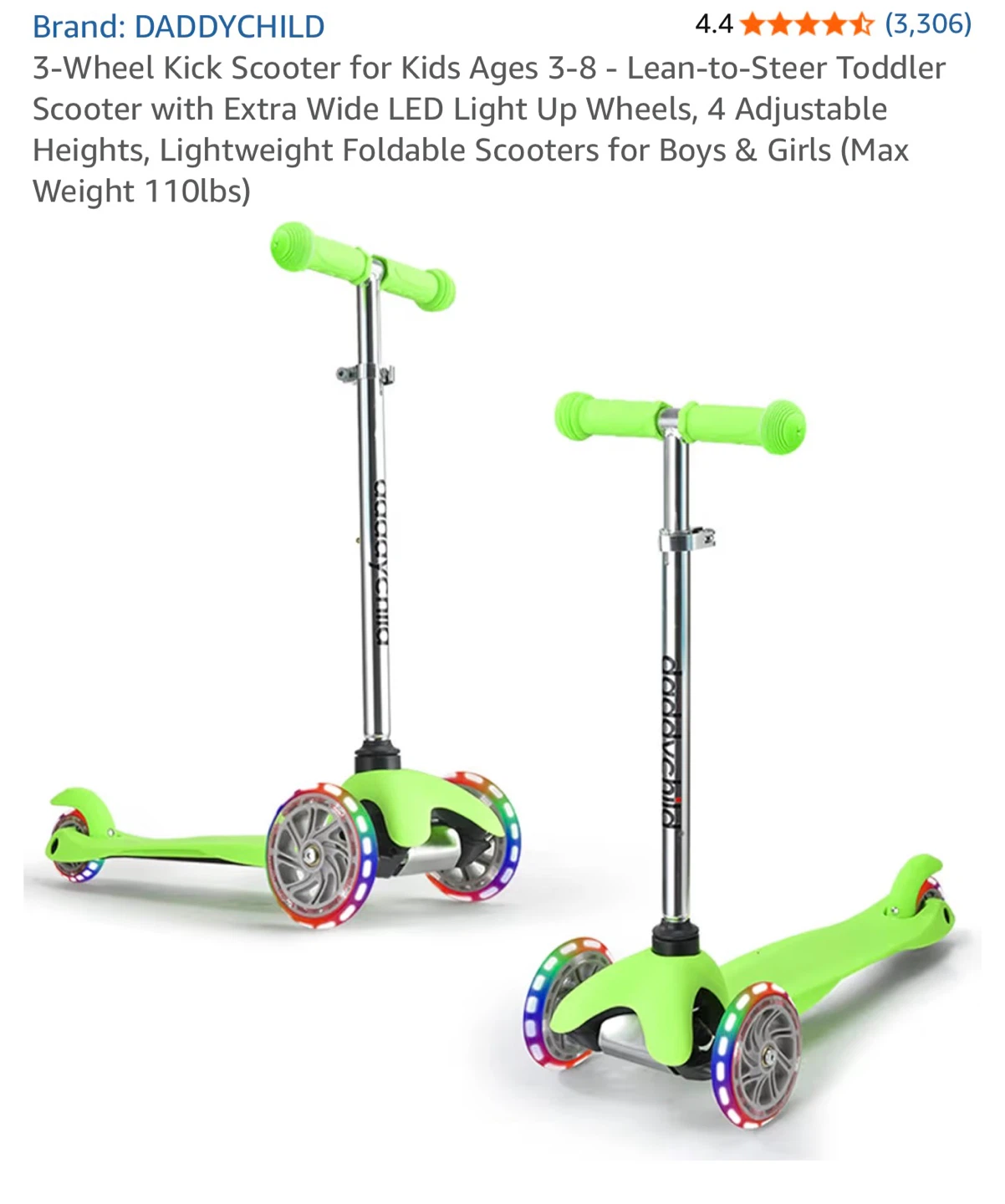 DaddyChild 3-Wheel Kick Scooter for Kids - photo 3