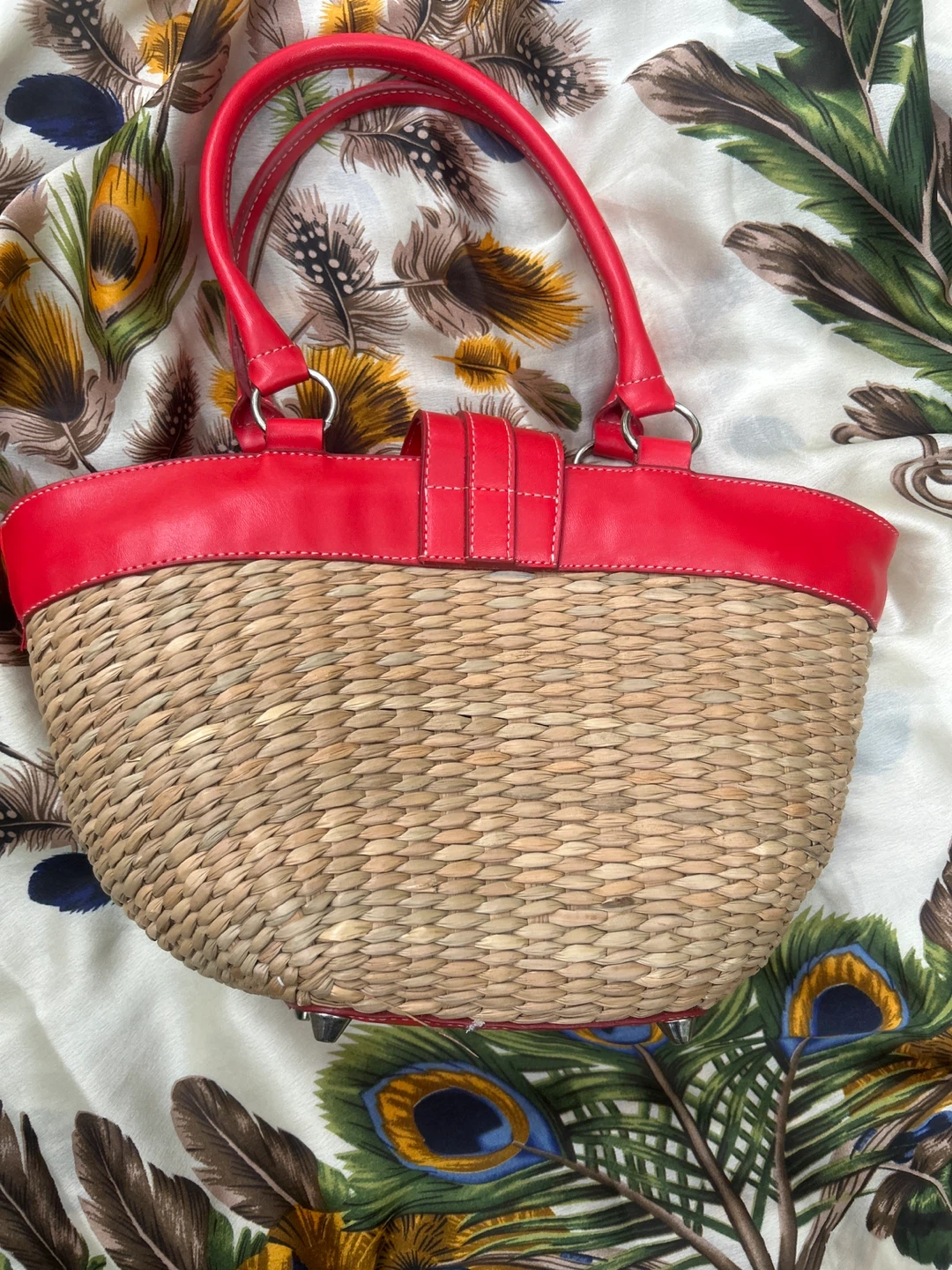 Red Woven Handbag - photo 2