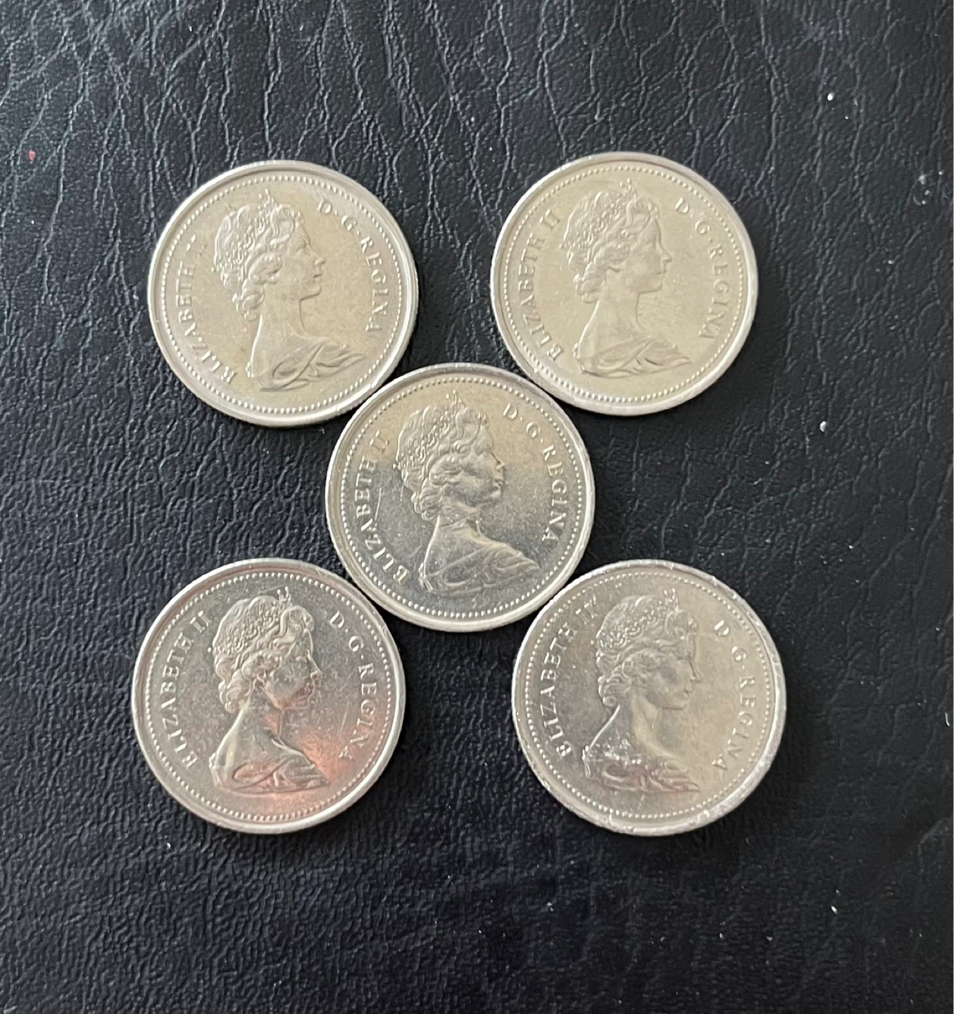 5 x 🇨🇦 1873- 1973 police celebrating 25 Cent Coins - Quarter - photo 2