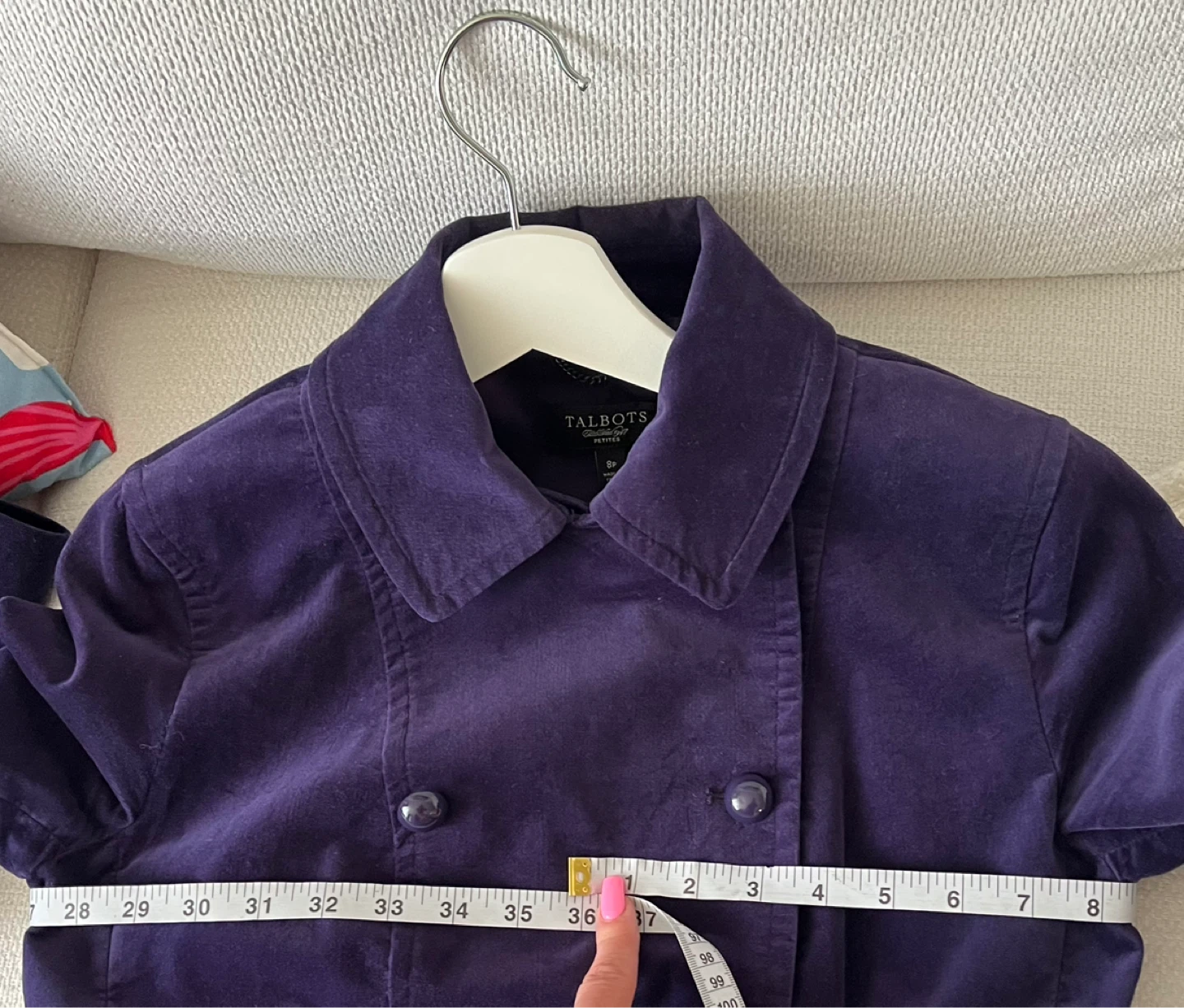Talbots Petites Velvet Double-Breasted Blazer - photo 4