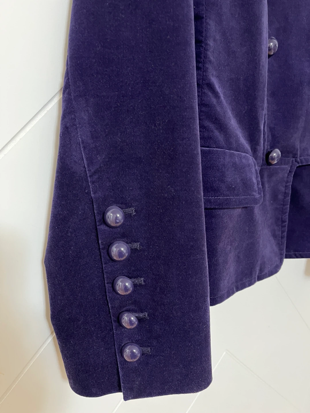 Talbots Petites Velvet Double-Breasted Blazer - photo 2