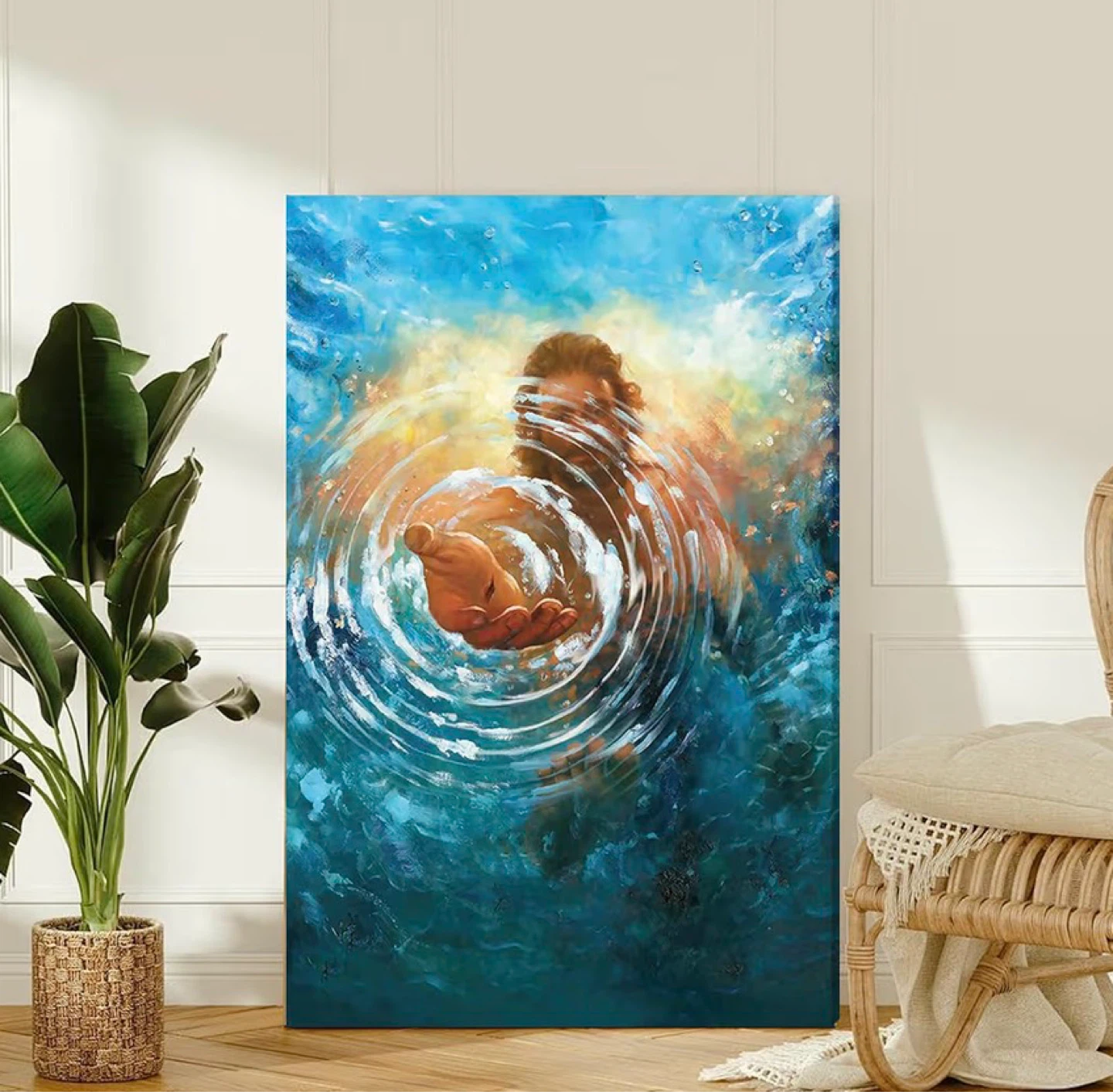 Framed Jesus Christ Canvas Wall Art - photo 5