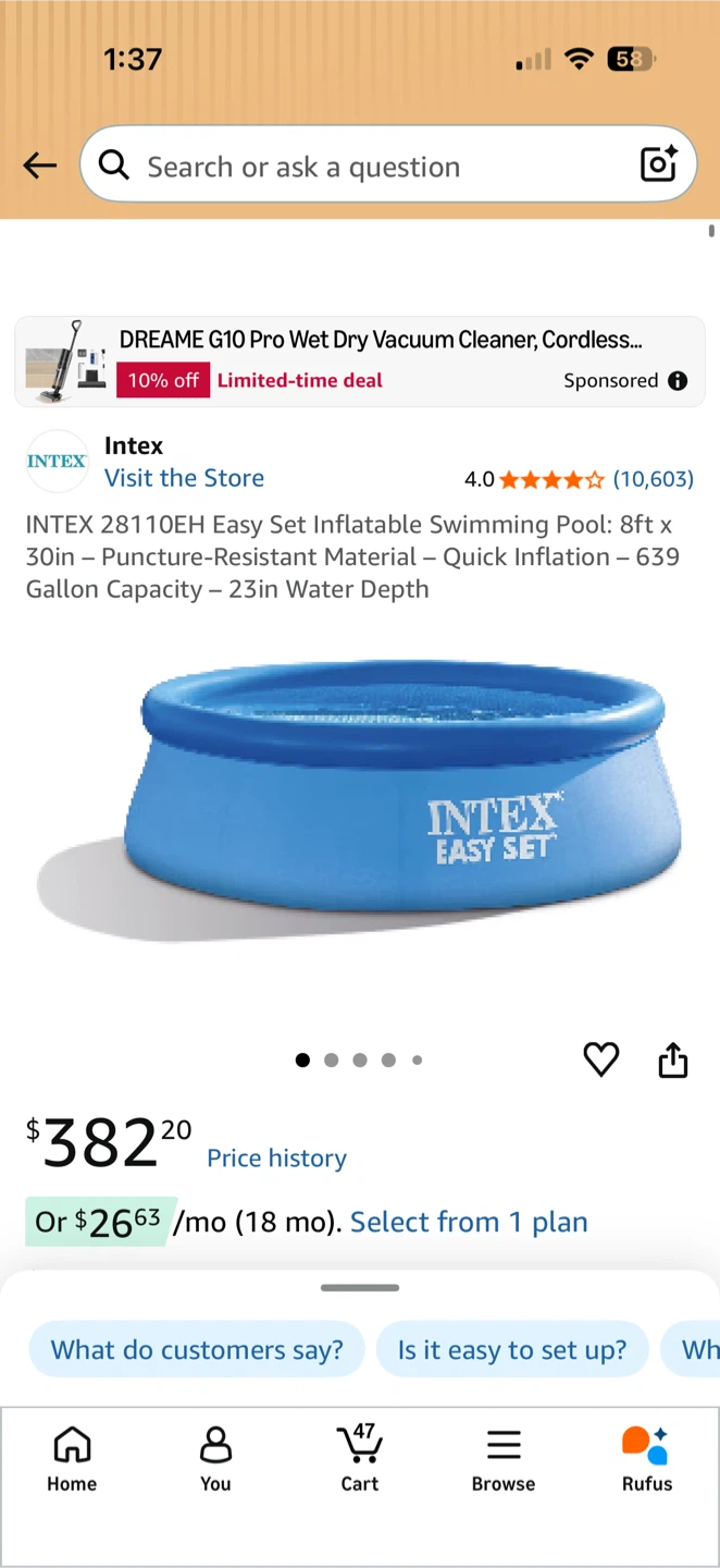 Intex Easy Set Pool 8ft x 30in - photo 3
