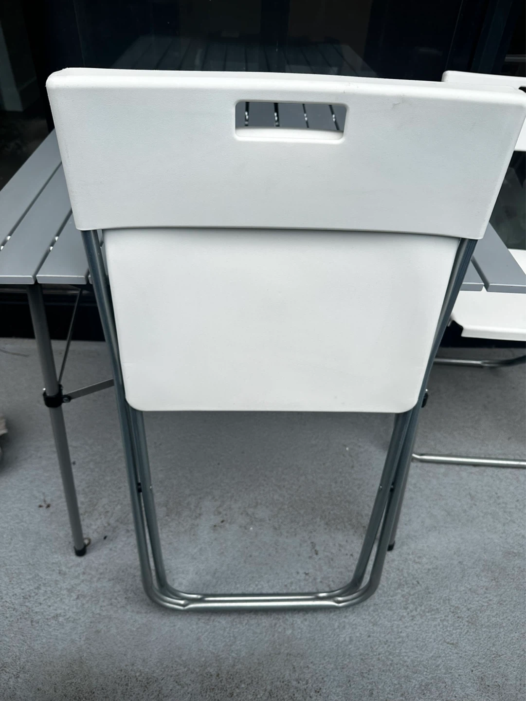 1 Folding table with 2White Folding Chairs - photo 4