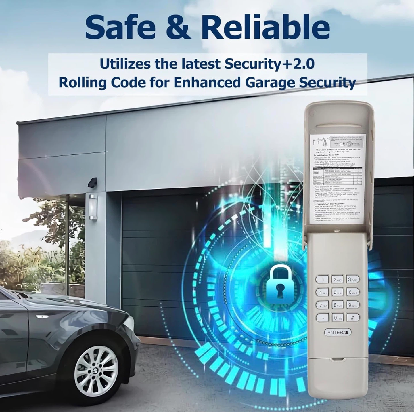 Fifold Garage Door Opener Keypad 877MAX Wireless - photo 3