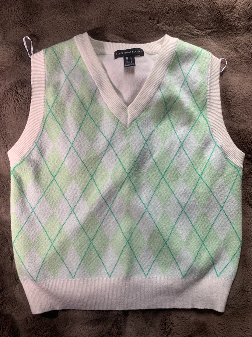 Streetwear Society Argyle Sweater Vest