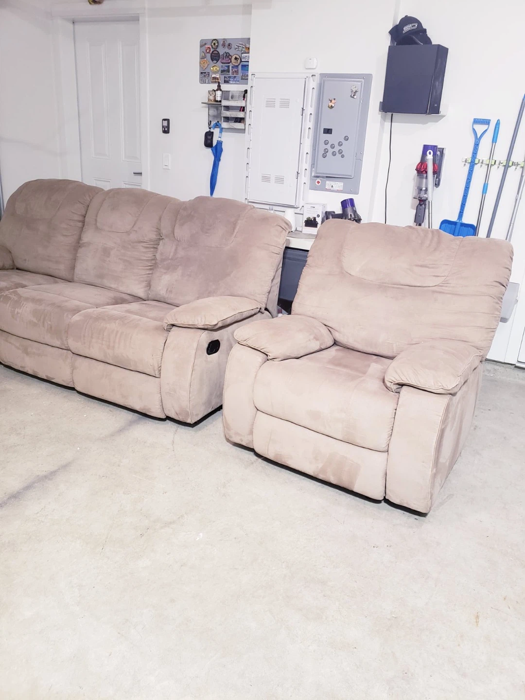 Reclining Sofa and Loveseat Set ( Delivery Available ) - photo 3