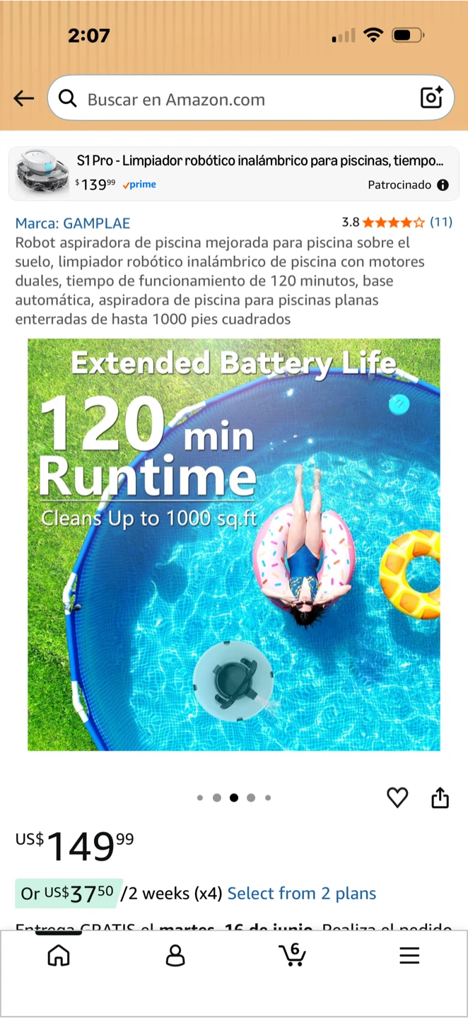 GAMPLAE S1 Pro Robot Pool Cleaner