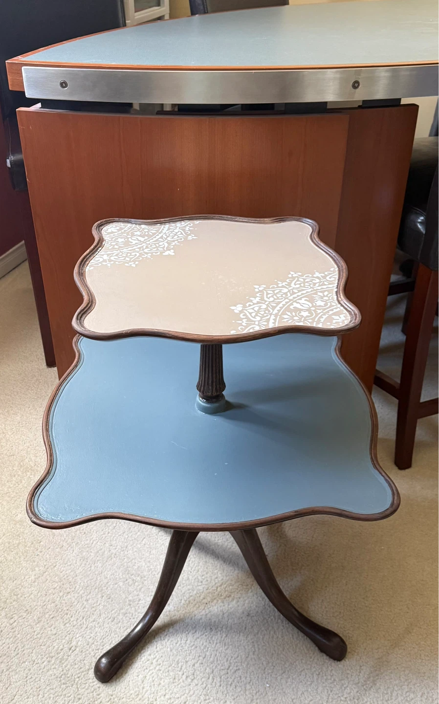 Two-Tiered Accent wood Table - photo 2