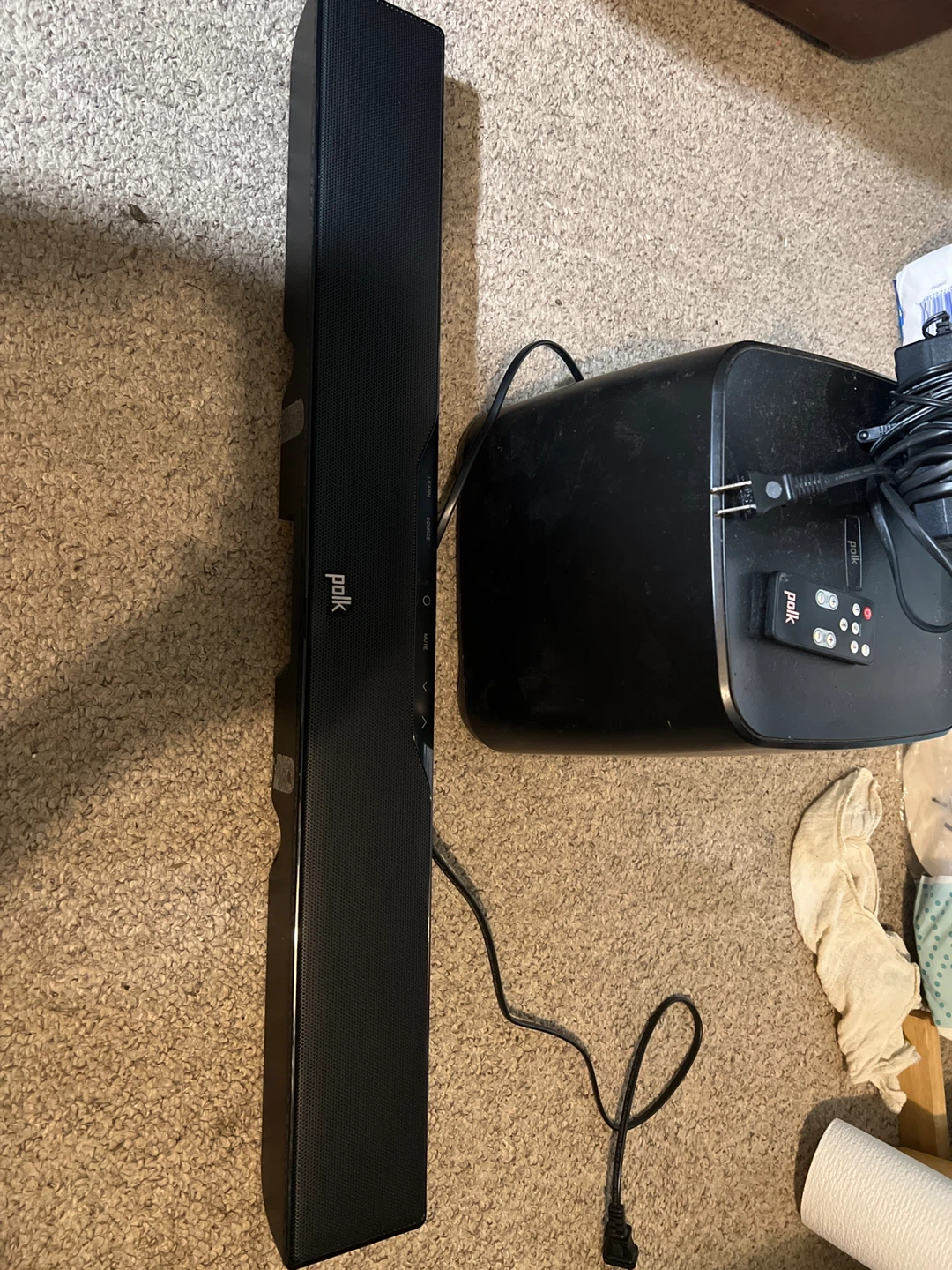 Polk Audio Soundbar with Subwoofer and Remote