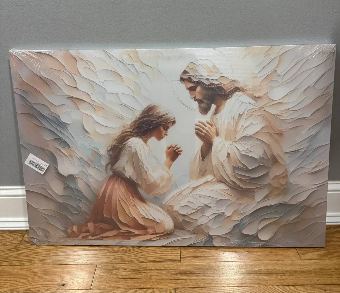 Jesus and Child Praying Canvas Wall Art