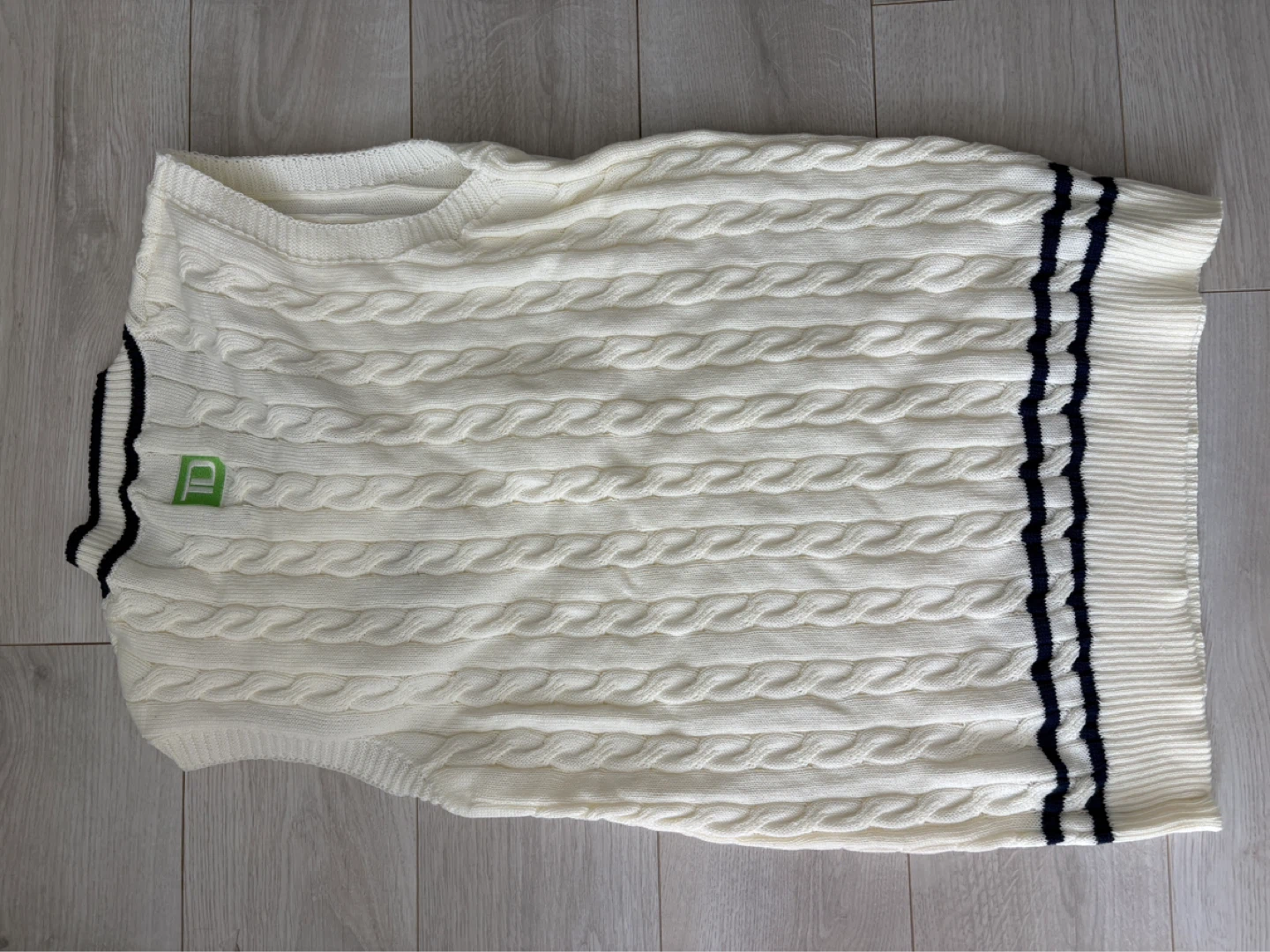 White Toronto Blue Jays Cable Knit Vest - photo 2