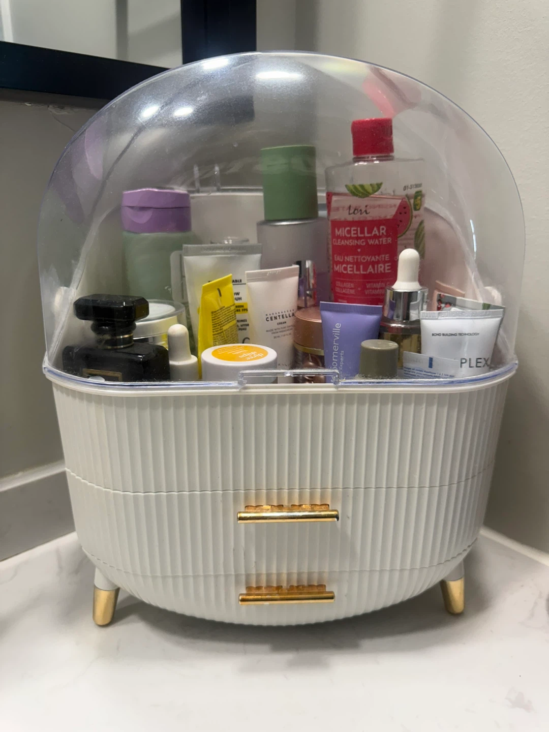 White Makeup Organizer with Drawers