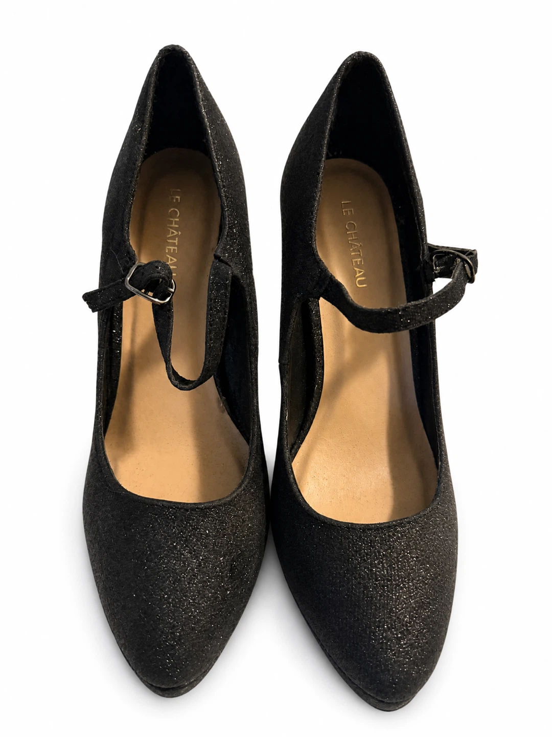 LE CHÂTEAU Glitter Mary Jane Heels - photo 2