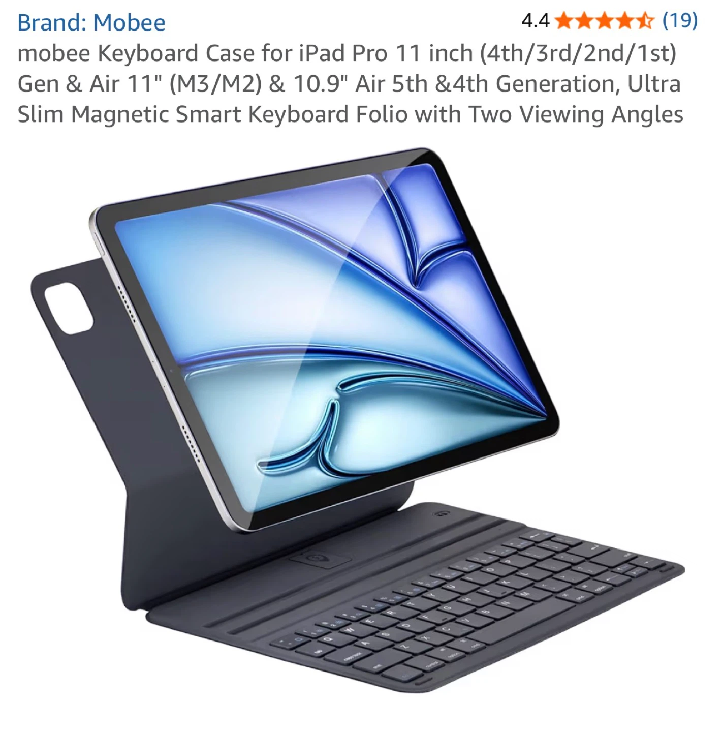 Mobee Keyboard Folio for iPad Pro 11" & Air 11" 10.9"