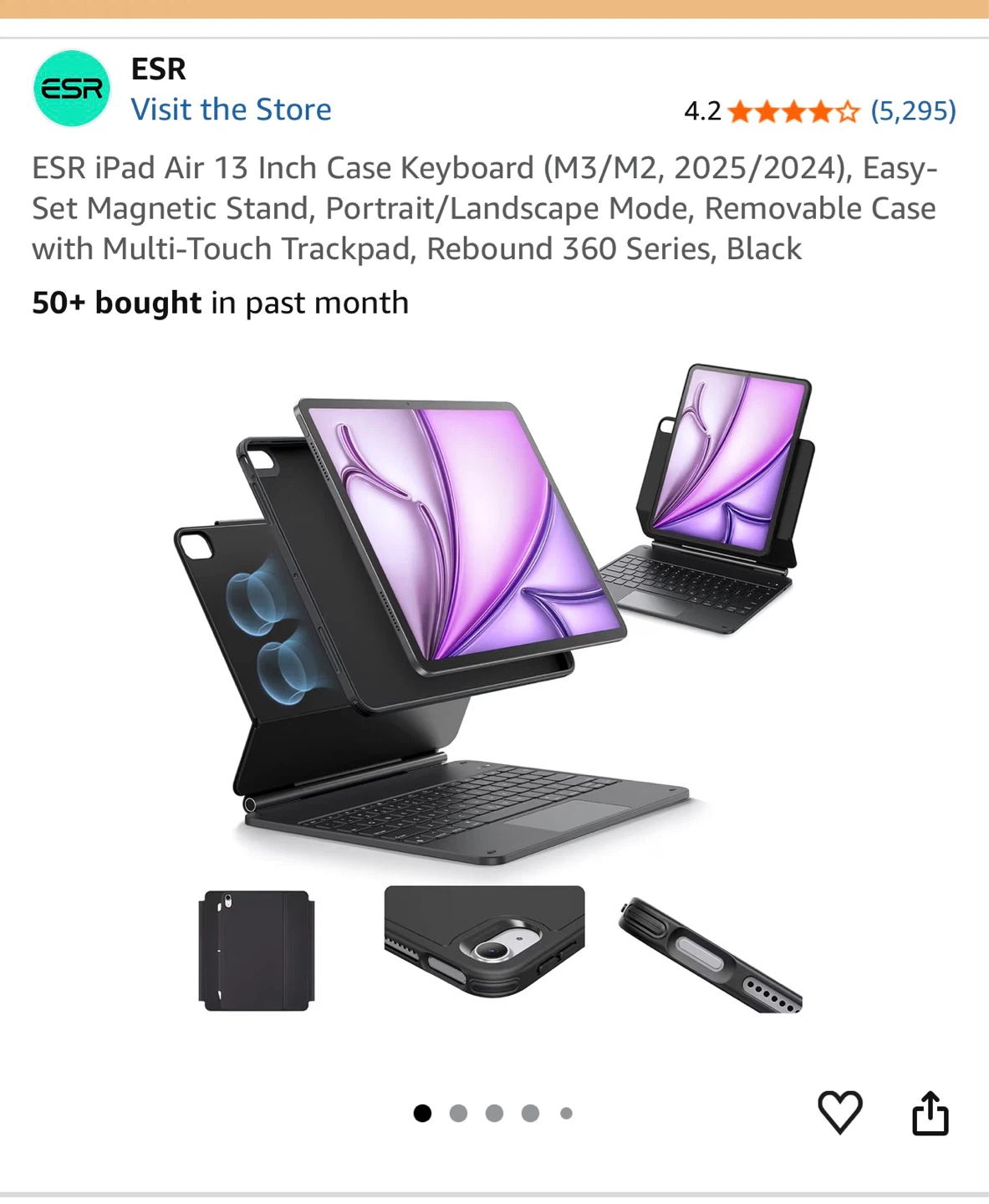 Ipad Air 13 inch case keyboard - photo 4