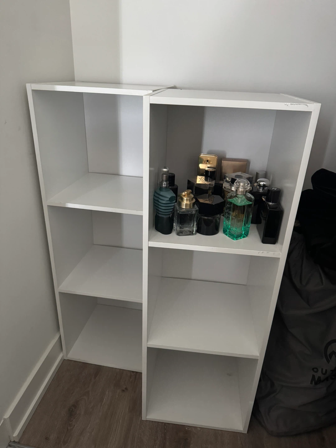 2 White 3-Cube Bookshelf/Display Shelf
