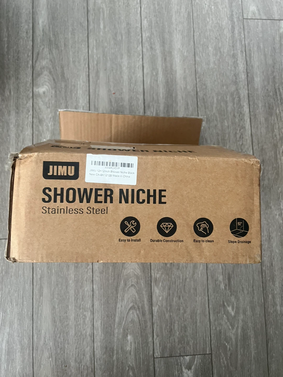 Shower Niche 12”x12” - Stainless Steel chorcal black - photo 2