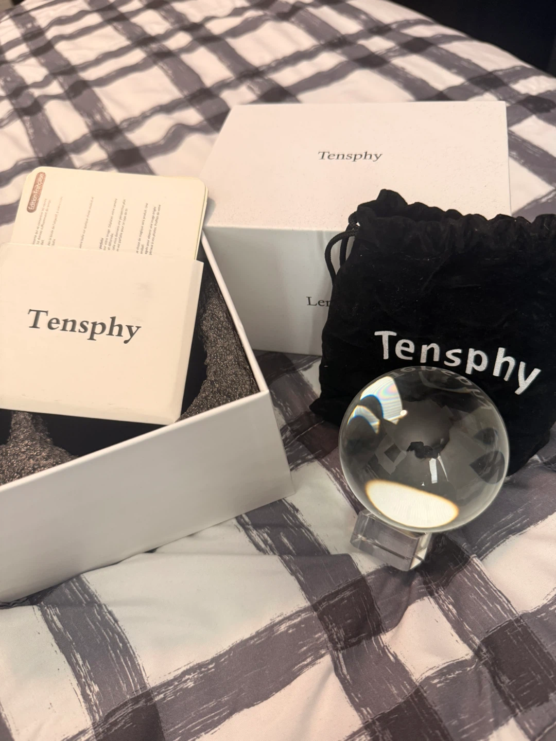 Tensphy Crystal Ball with Stand and Pouch